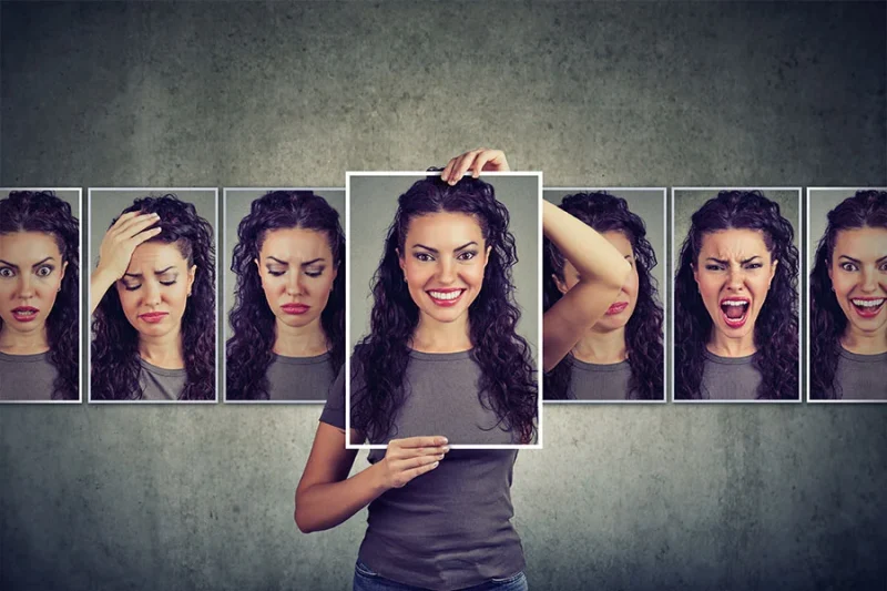 Concept image for mood swings which is one of the signs of heroin relapse